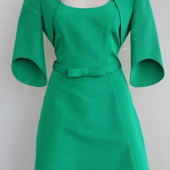 Classic Green Frascara Dress with Matching Jacket - Picture 4 of 7